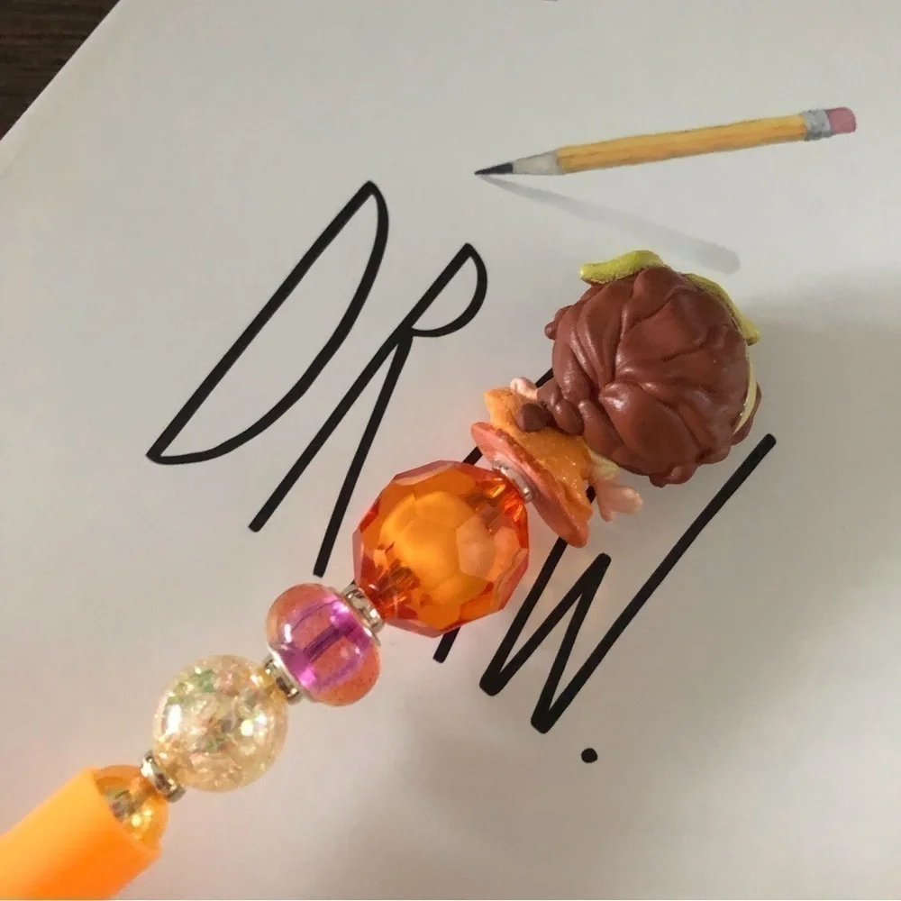 Disney Doorables: Encanto: Pepa handmade beaded pen
